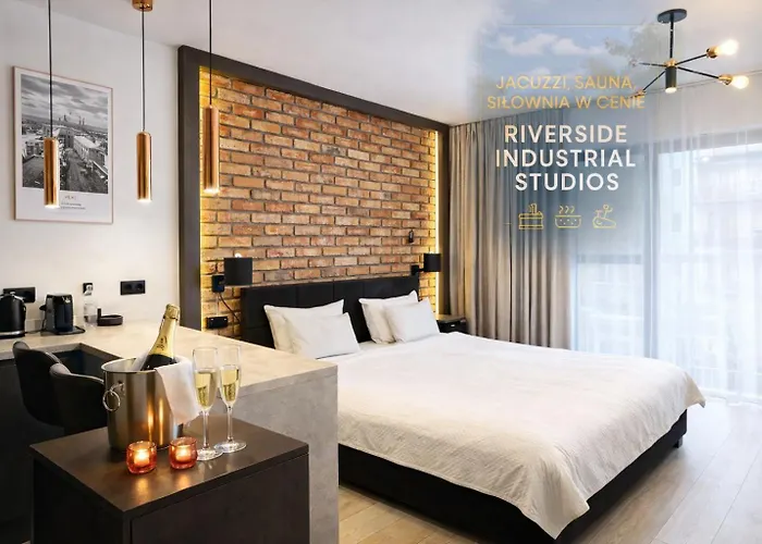 住宿加早餐酒店 Riverside Industrial - Sauna - Gym -air-conditioning-spa-fitness 弗罗茨瓦夫